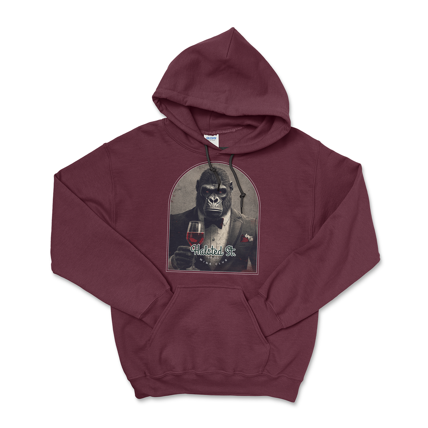 Halsted Street Hoodie - Burgundy / Small