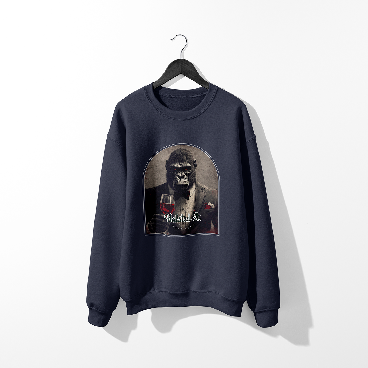 Halsted Street Crew Neck Sweater - Navy / Small