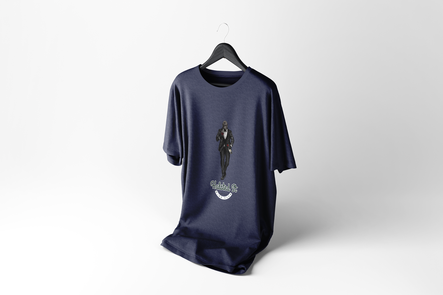 Halsted Street Wine Club T-Shirt - Navy / Small