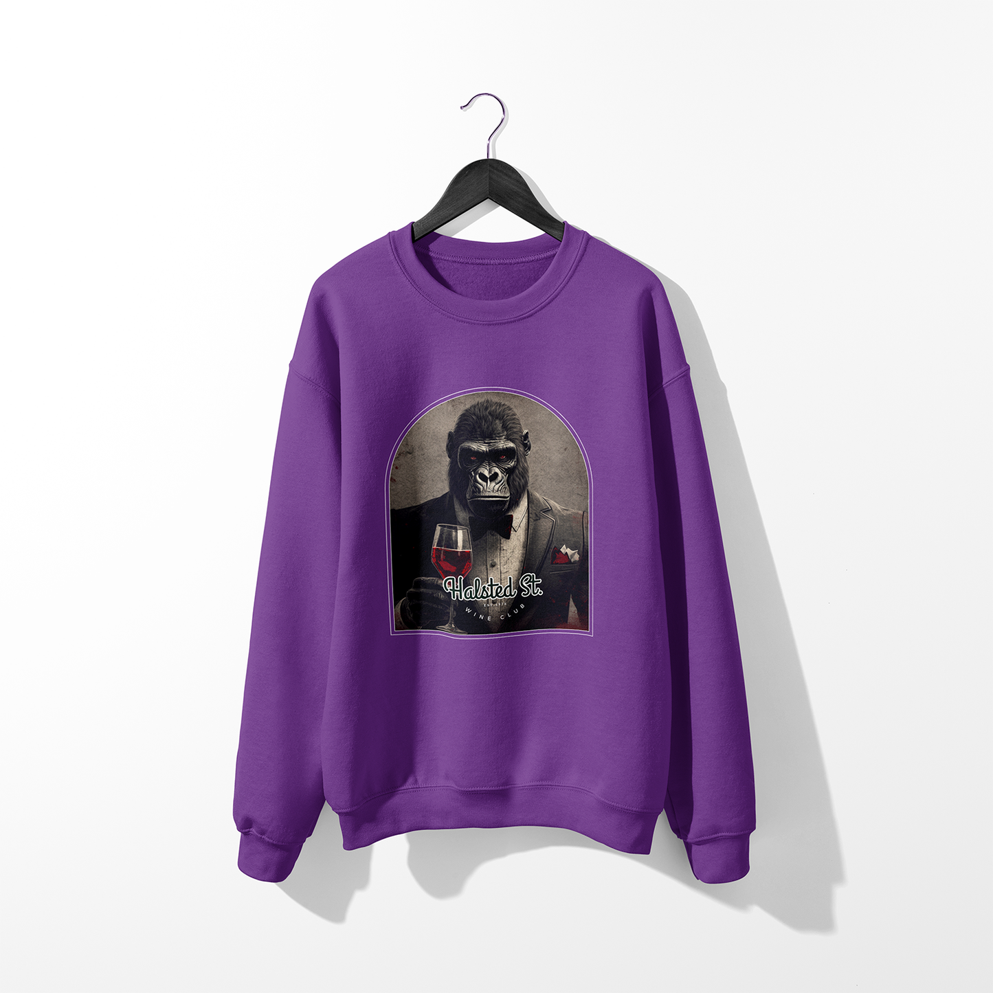 Halsted Street Crew Neck Sweater - Purple / Small