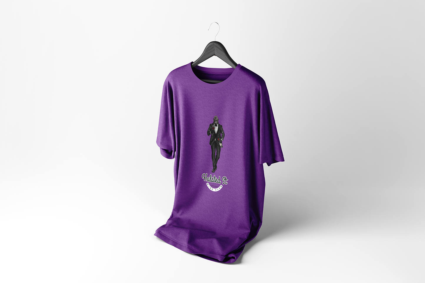 Halsted Street Wine Club T-Shirt - Purple / Small